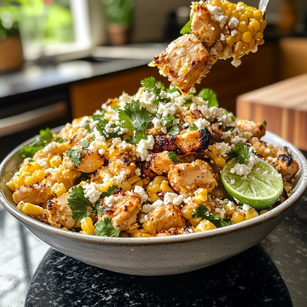 Street Corn Hähnchen Reis Bowl