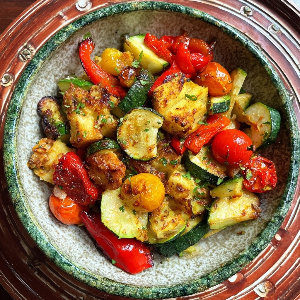 Vegetarische Gemüsepfanne Mediterran