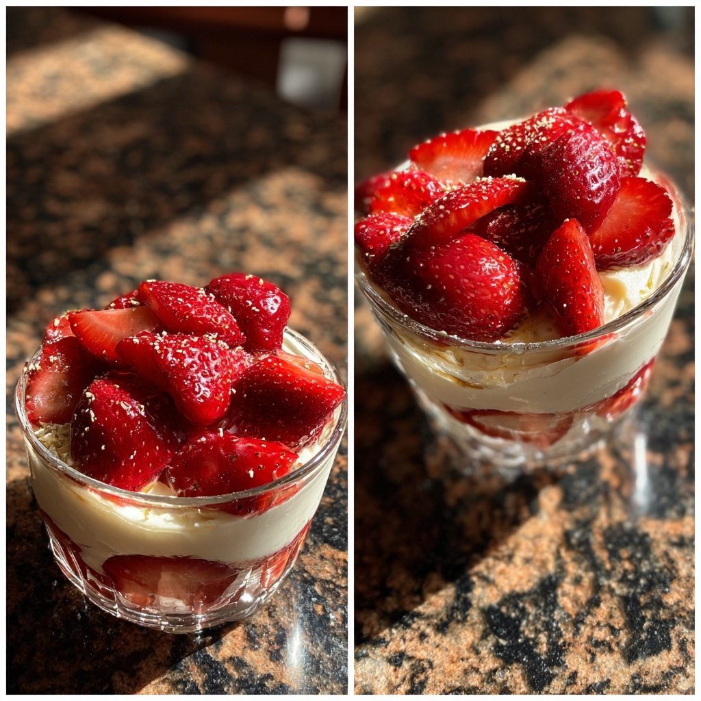 Erdbeer Vanille Creme Mit Beeren