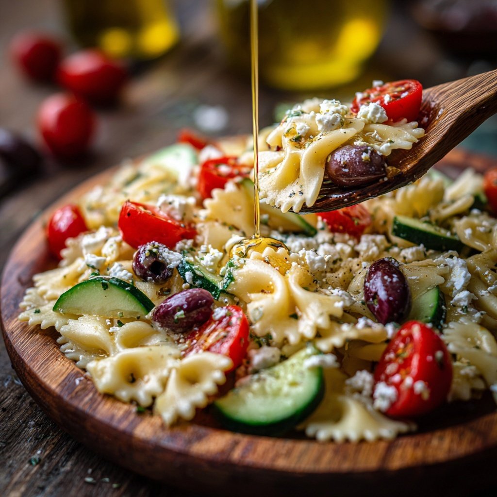 Mediterraner Nudelsalat Zum Grillen