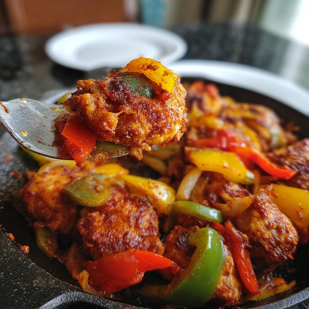 Kalorienarme Hähnchen Pfanne Mit Paprika